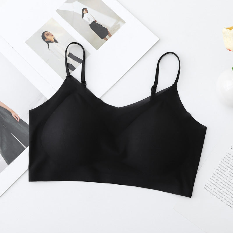 Women's Fixed Cup Seamless Wireless Push Up Breathable Cool Everyday Bras