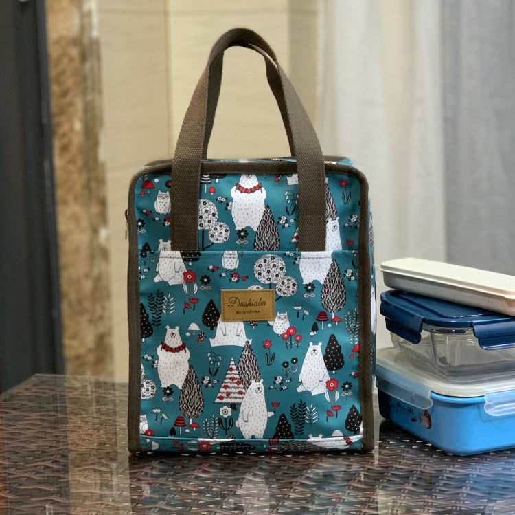 Korean Style Waterproof Thermal Preservation Lunch Box Octave Music Gun Handbags