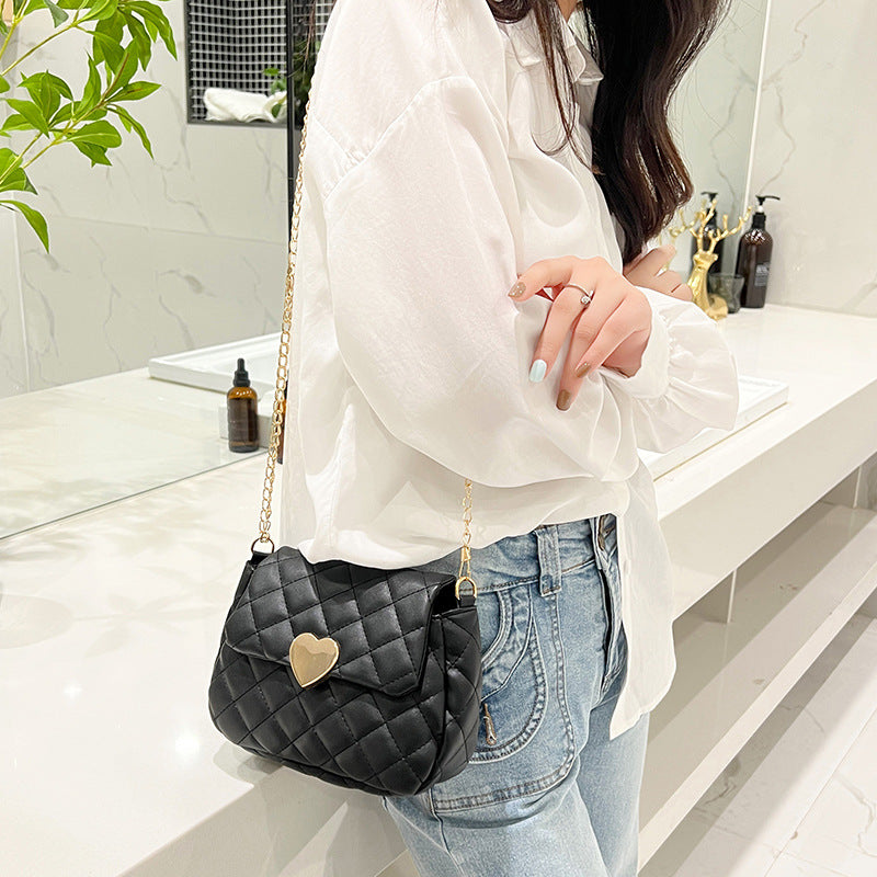 Beautiful Trendy Fashion Rhombus Love Chain Women's Messenger Bag