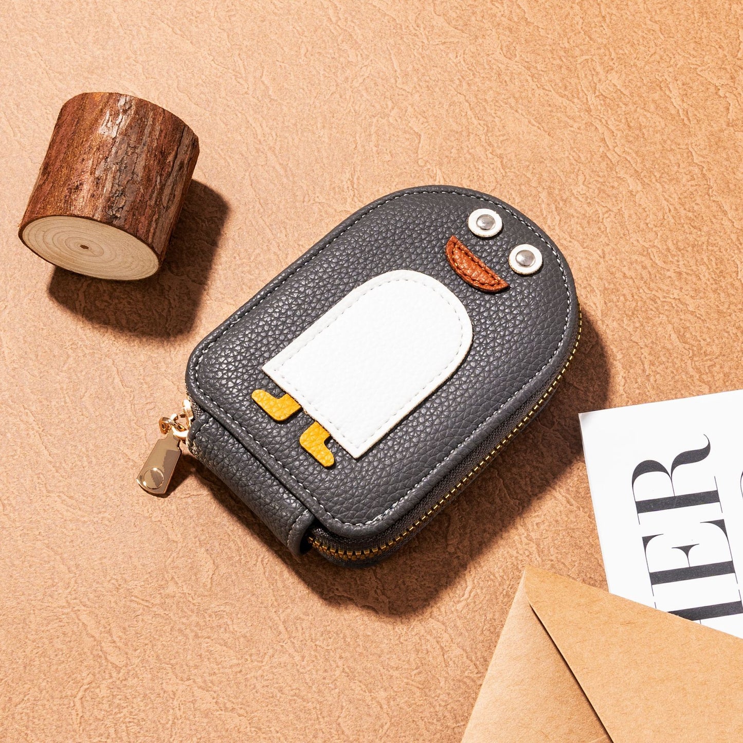 Cartoon Penguin Cute National Fashion Expanding Card Holder