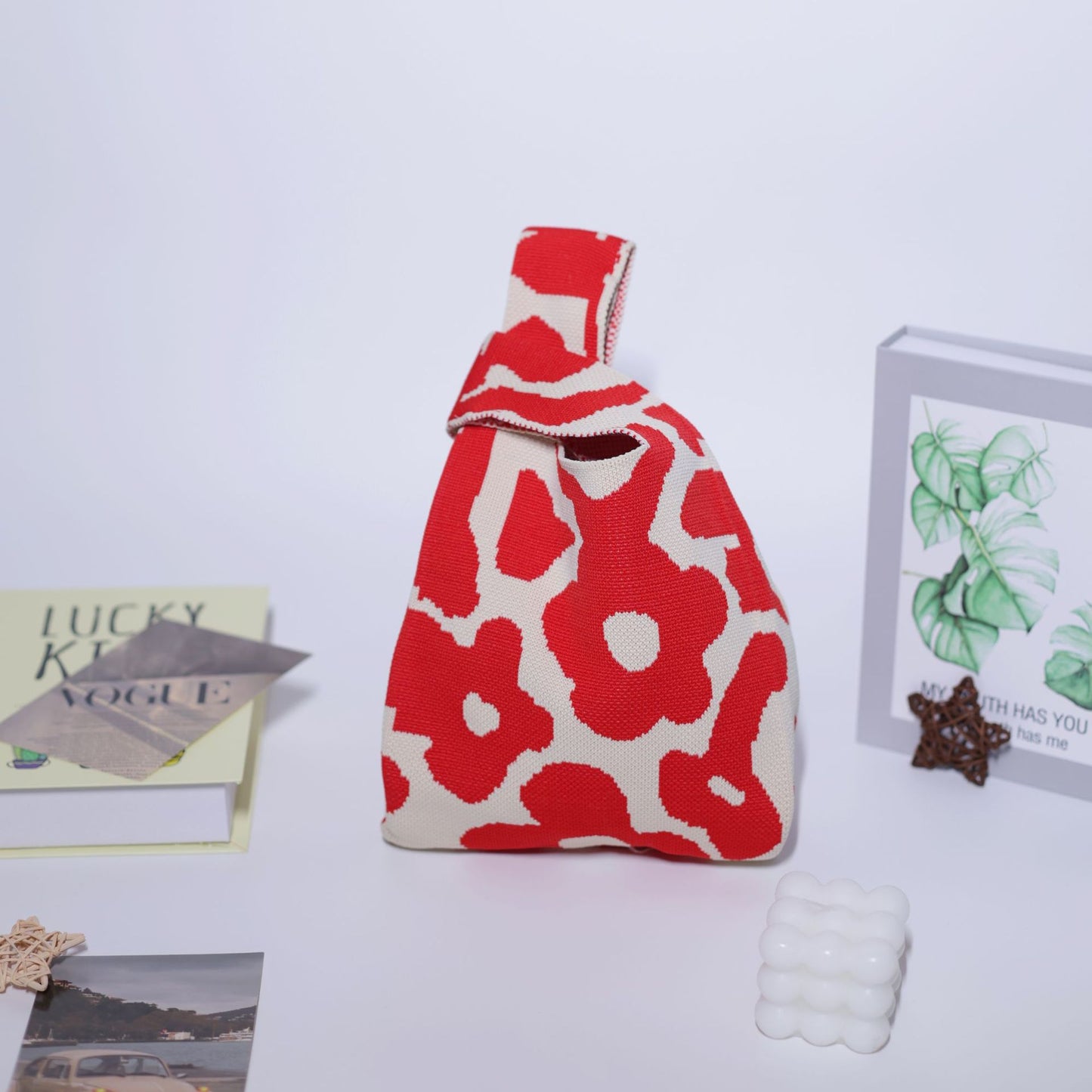 Unique Women's Knitted Woven Vest Simple Handbags