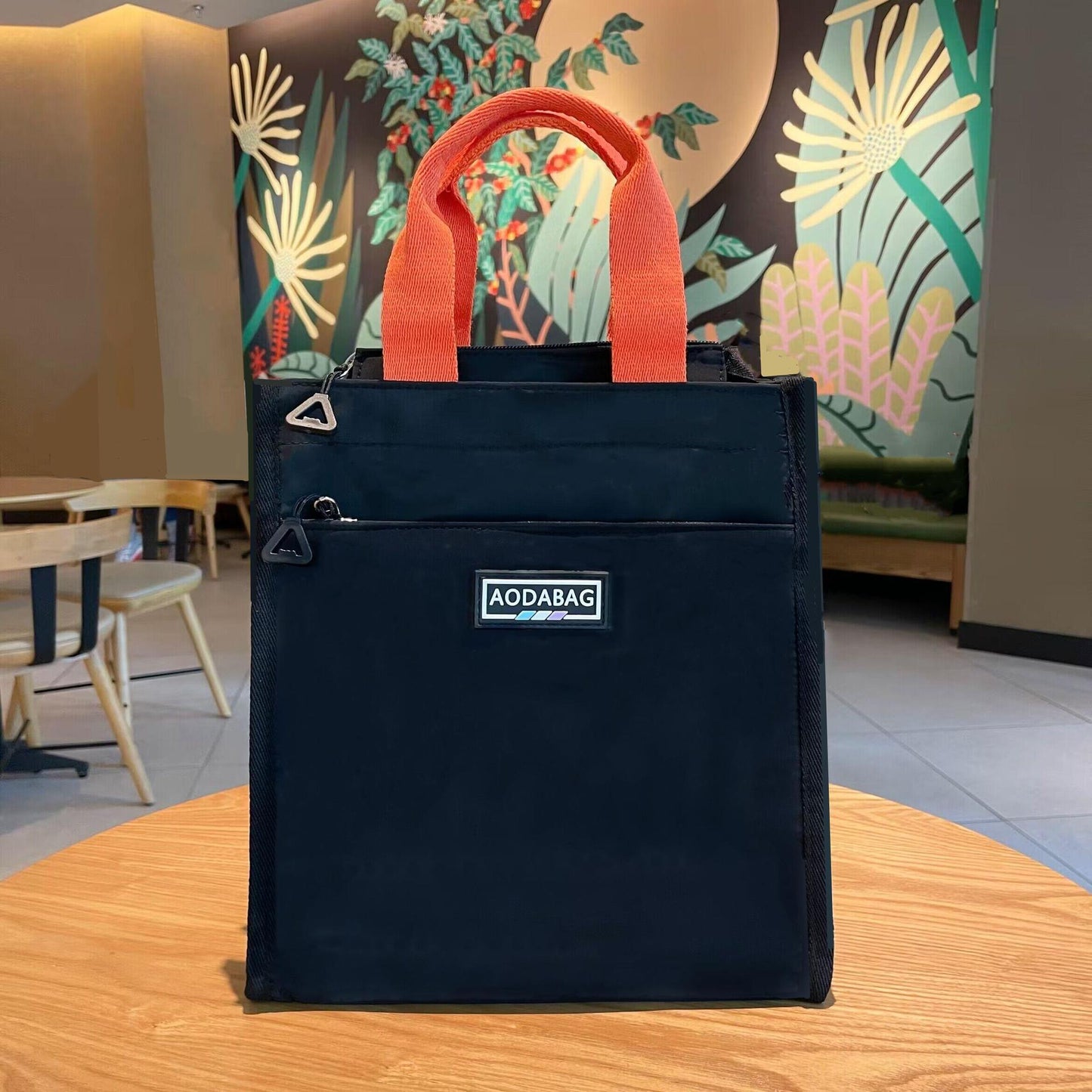 Umbrella Cloth Mummy Simple Large Capacity Zipper Lunch Handbags