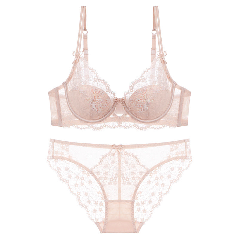 Sexy Thin Pure Desire Bow Lace Big Bras