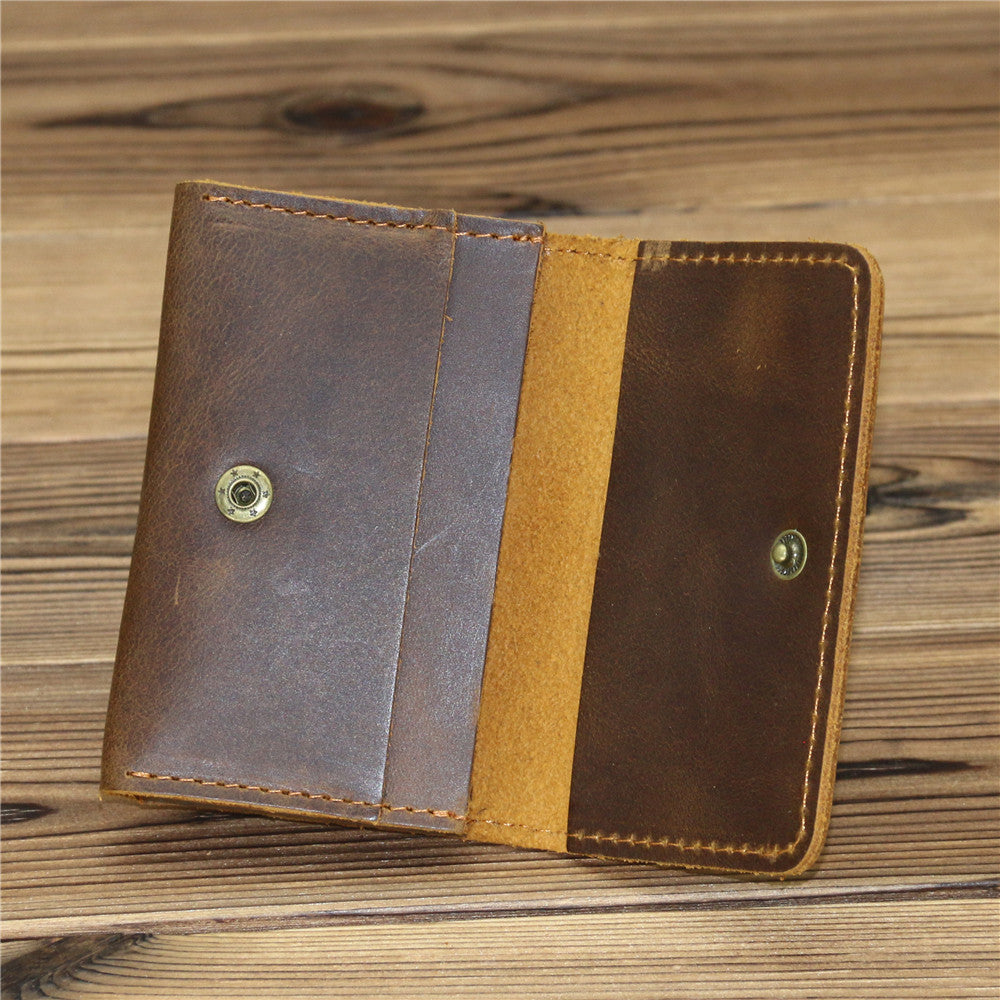 Men's First Layer Cowhide Driving License Leather Card Holder