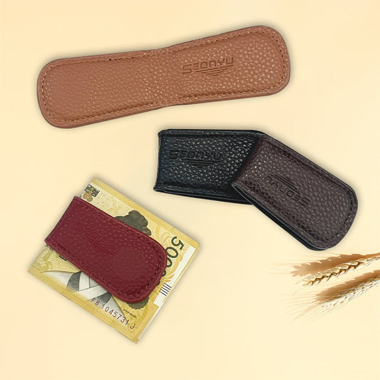 Magnet Leather Vintage First Layer Cowhide Strong Magnetic Men's Wallets