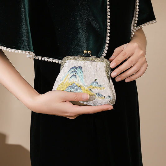 Maple Leaf Ancient Style Cheongsam Banquet Mother's Day Handbags