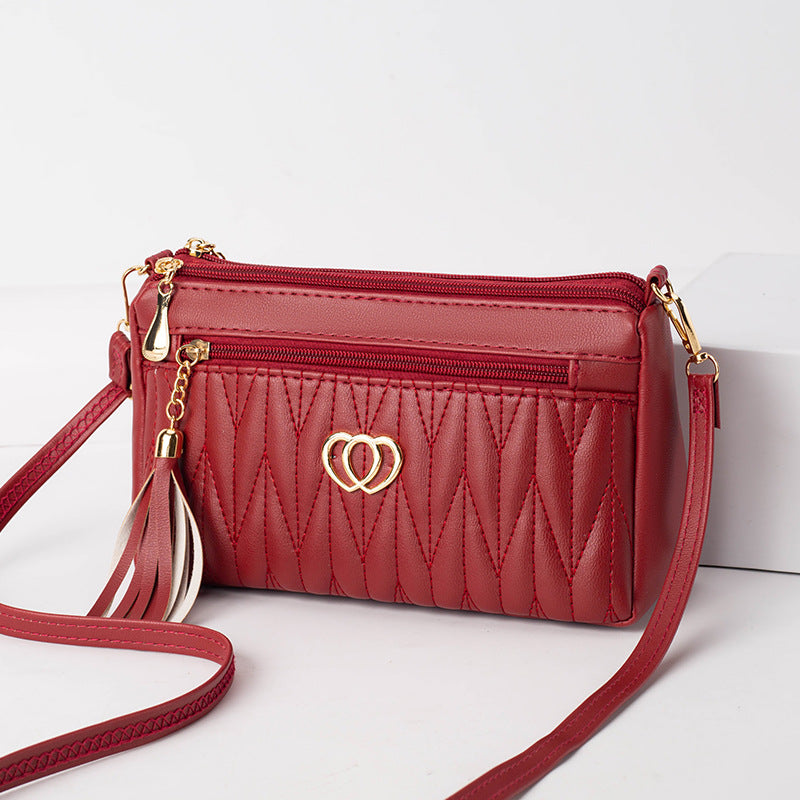 Women's Mom High-grade Mini Niche Tassel Soft Crossbody Bags