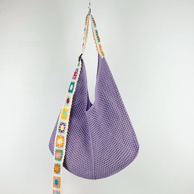 Women's Handmade Woven Hollowed Knitted Large Capacity Practical Women's Shoulder Bag