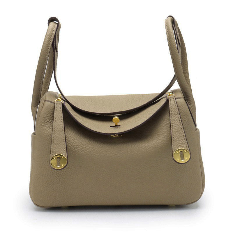Layer Cowhide Lychee Pattern Lindy Doctor Genuine Shoulder Bags
