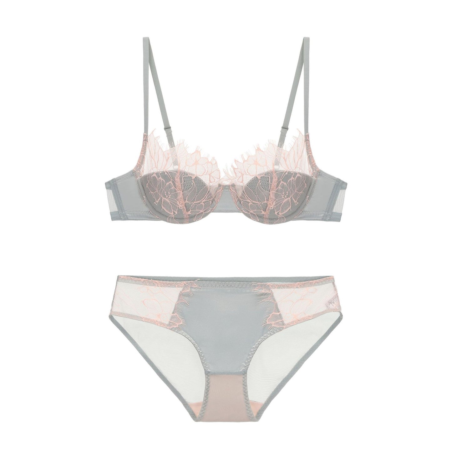 Ring Small Chest Push Up Sexy Thin Cotton Satin Bras