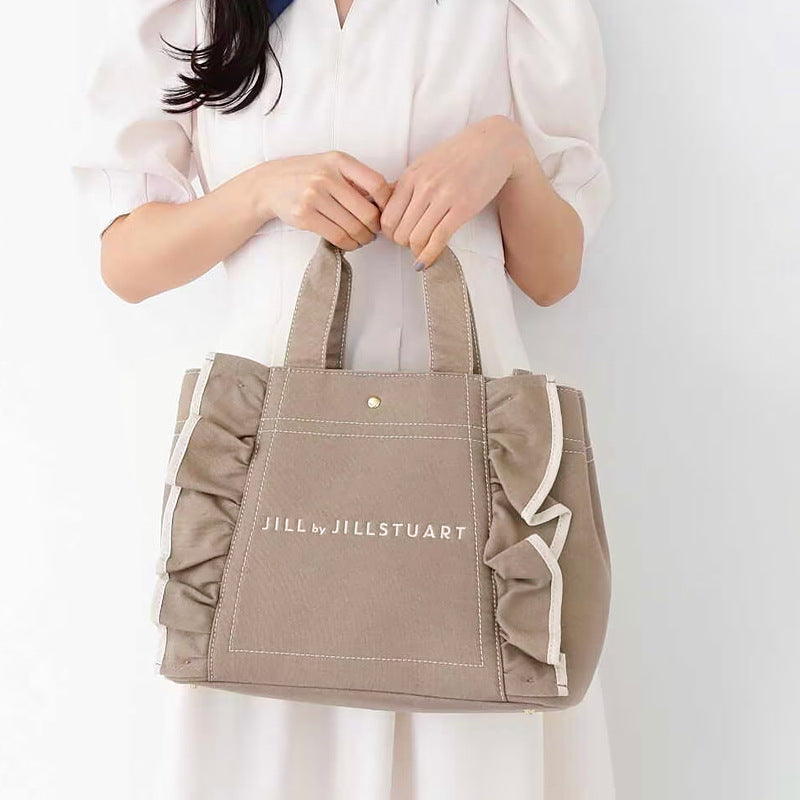 Ruffles Canvas Large Capacity Mummy Commuter Handbags