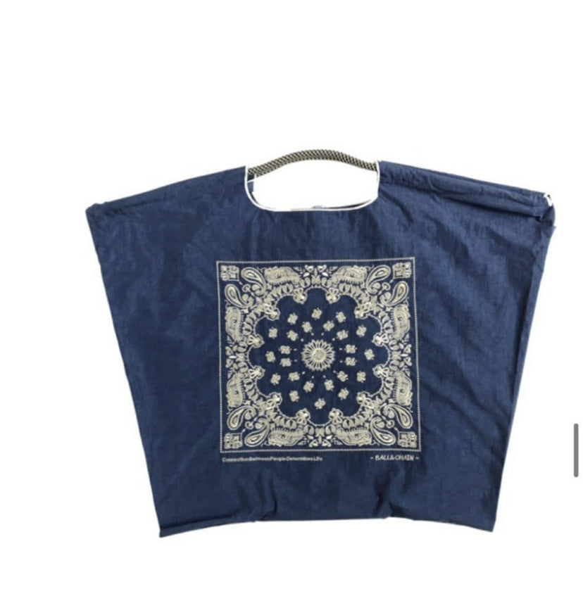 Embroidered Shopping With Flowers Plants On The Upper Body Niche Women's Shoulder Bag