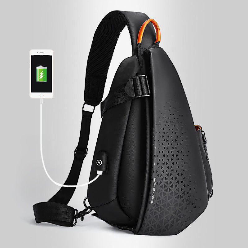 Men's Fashion Large Capacity Motorcycle Trendy Men's Chest Bags