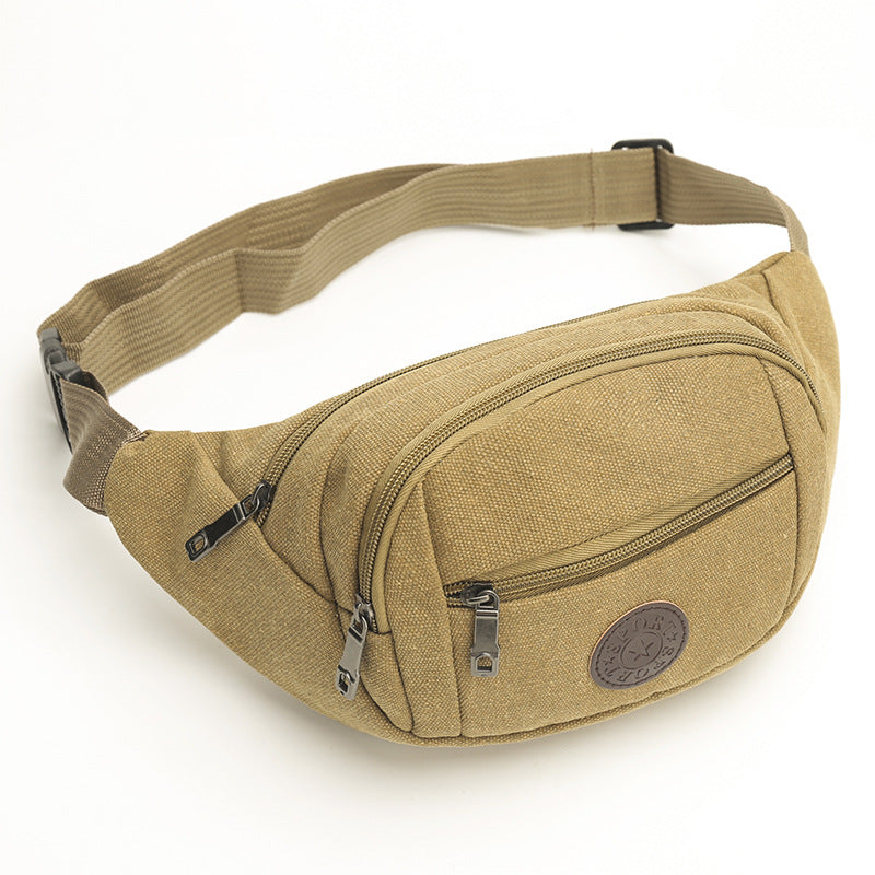 Women's & Men's & Capacity Canvas Leisure Collect Money Men's Waist Packs