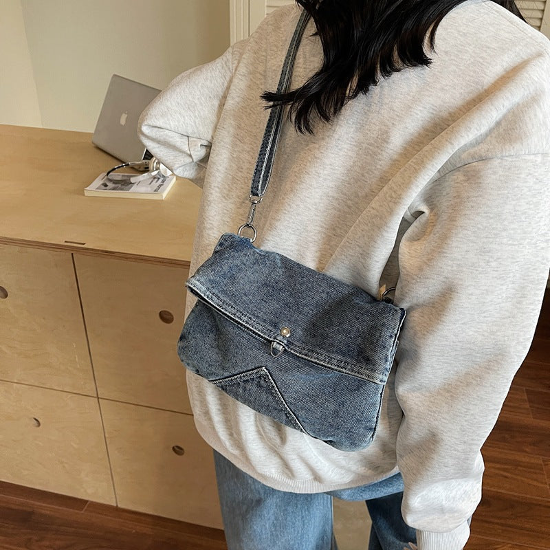 Women's Design Denim Popular Simplicity Fashion Underarm Bags