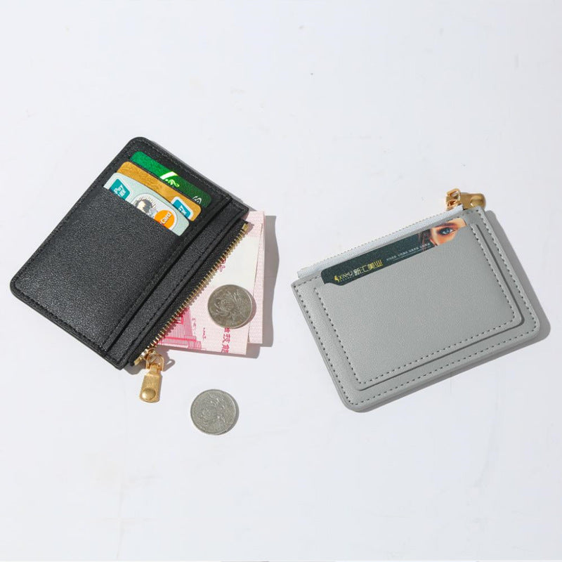 Korean Zip Candy Color Bus Bank Card Holder