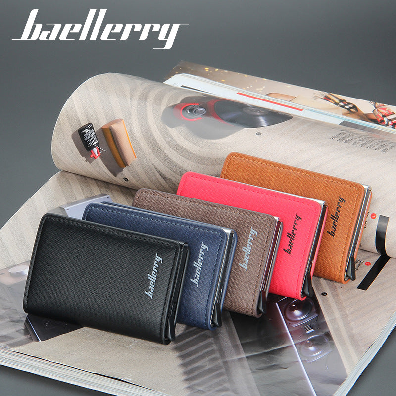 Women's & Men's & Neutral Metal Aluminum Automatic Pop-up Card Holder