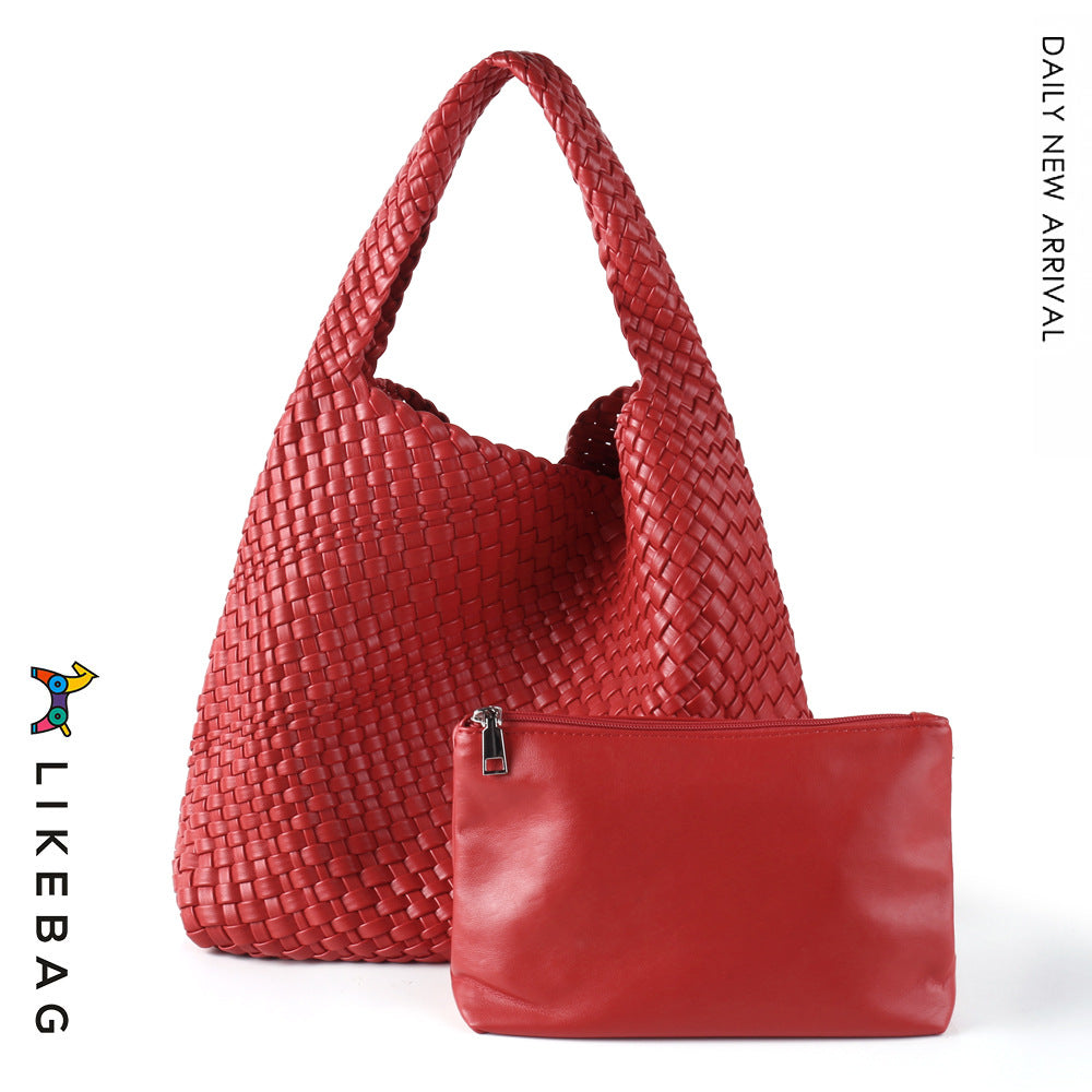 Women's Handmade Woven Fashion Trend Large Capacity Shoulder Bags