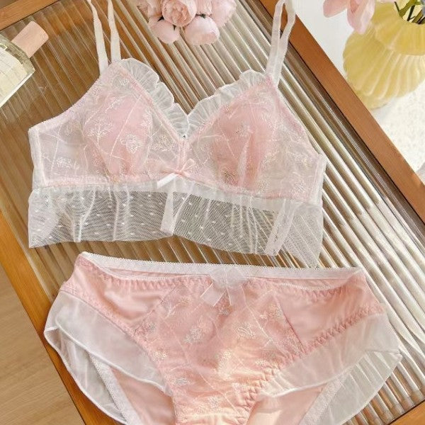 Women's For Sexy Wireless Pure Desire Wind Big Chest Show Lingerie Sets