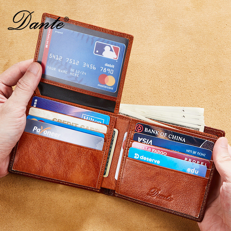 Men's Elegant First Layer Cowhide Leather Men's Wallets