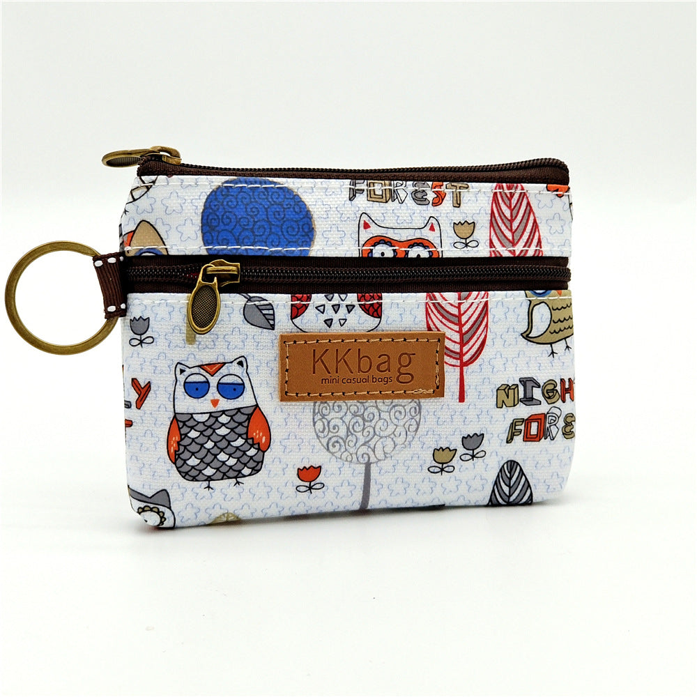 Women's Printed Film Cartoon Change Waterproof Storage Coin Purses
