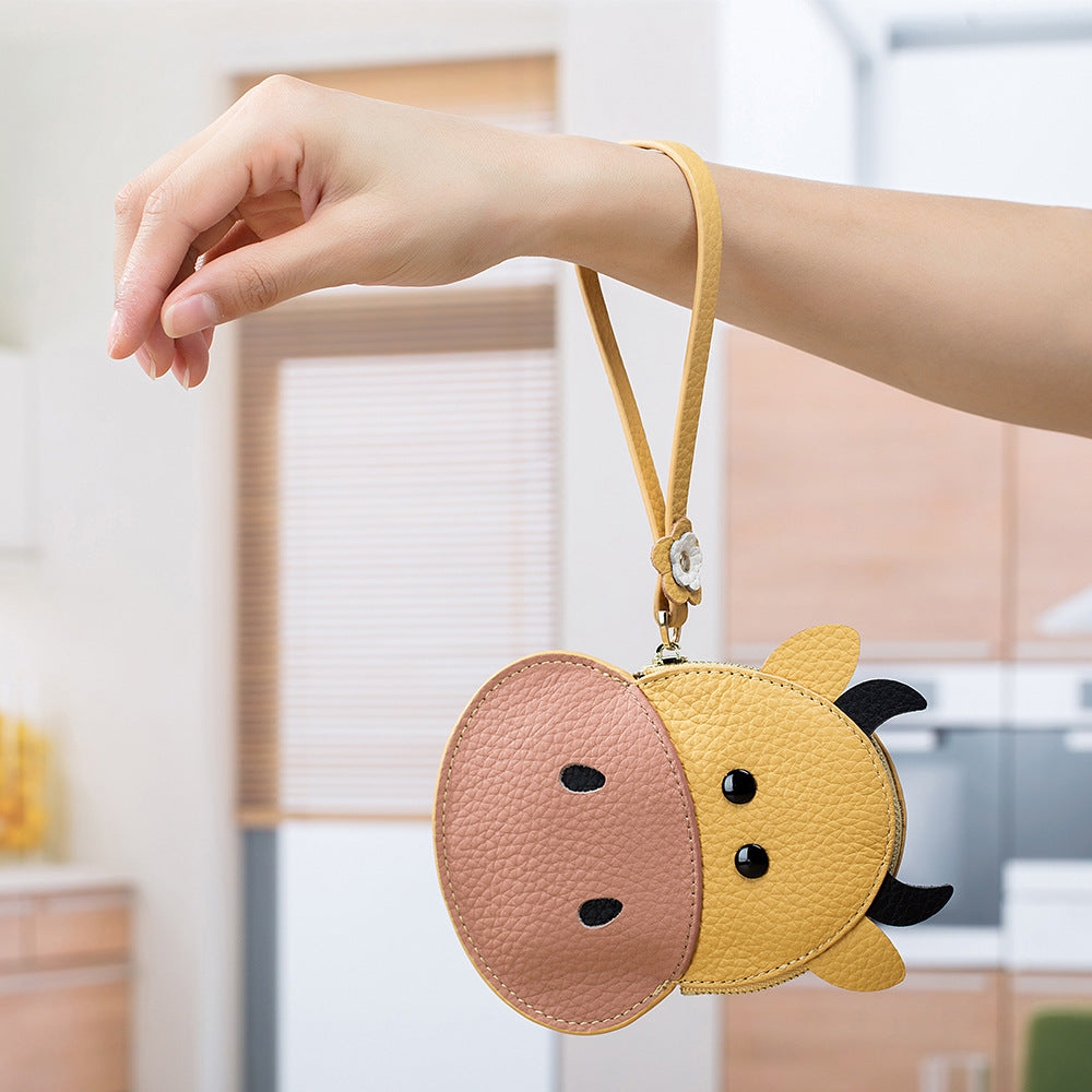 Female Style Pannier Genuine Leather Animal Coin Purses