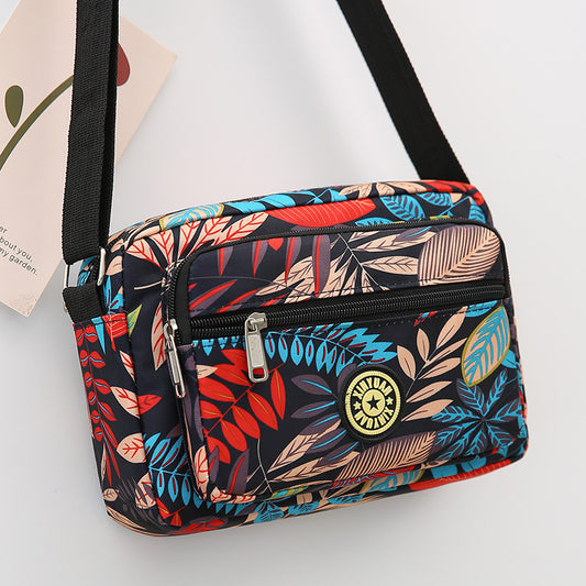 Women's Oxford Cloth Mother Flower Canvas Stall Crossbody Bags