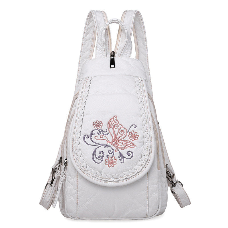 Women's Multifunctional Washed Soft Leather Korean Bags