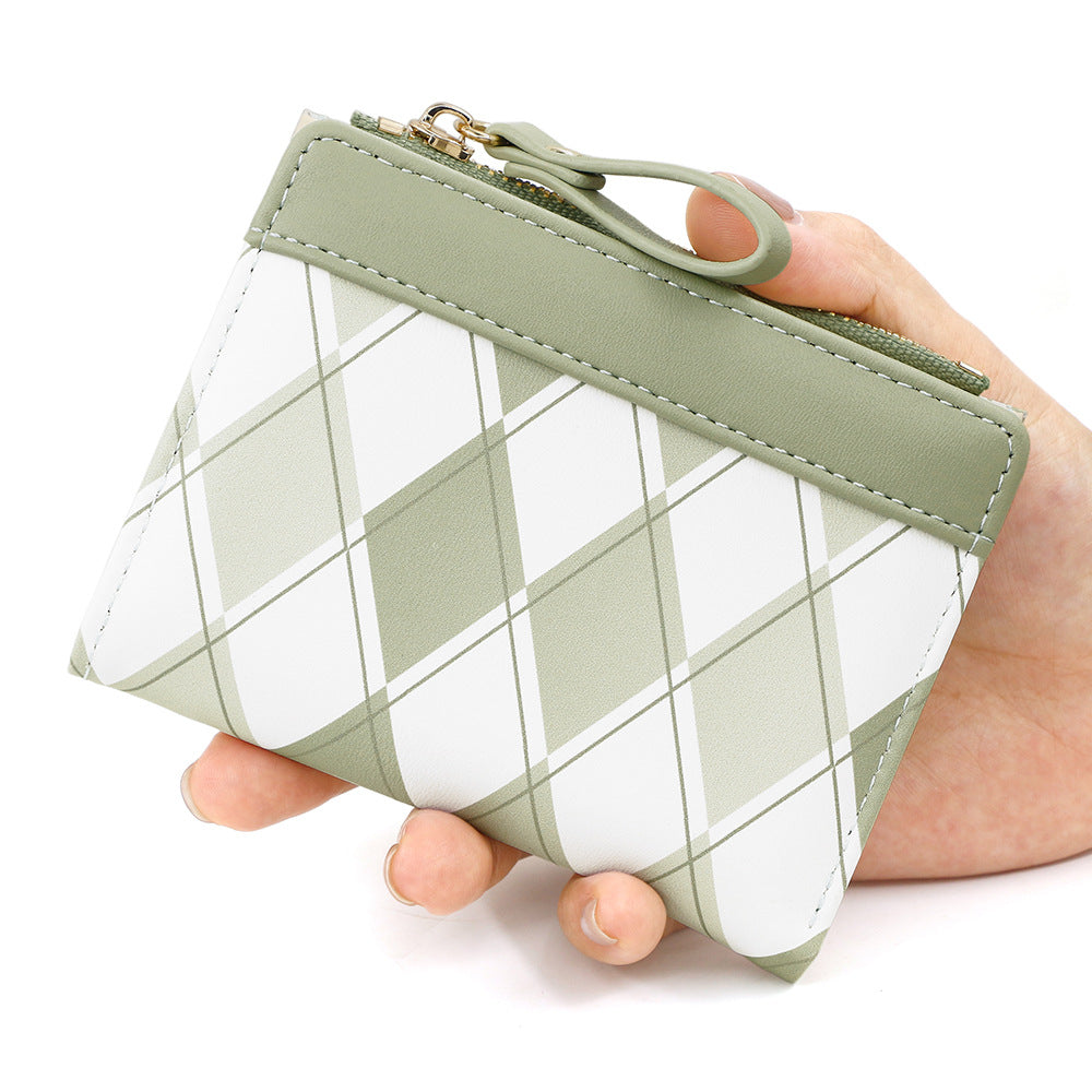Women's Exquisite Embossed Two Fold Folding Side Bags