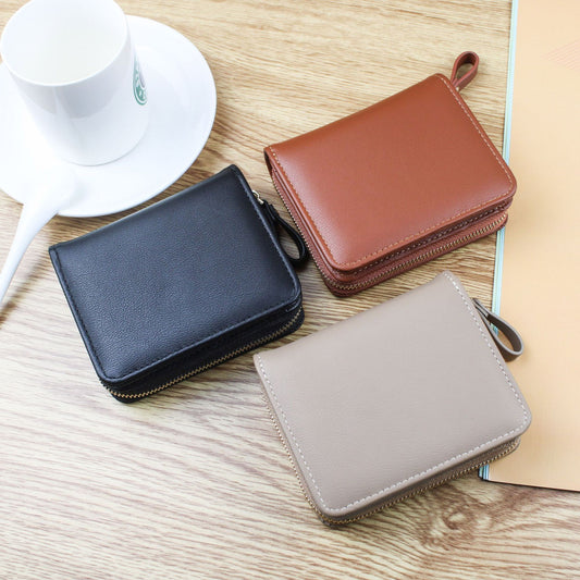 Women's Korean Style Side Zipper With Magnetic Snap Short Purses