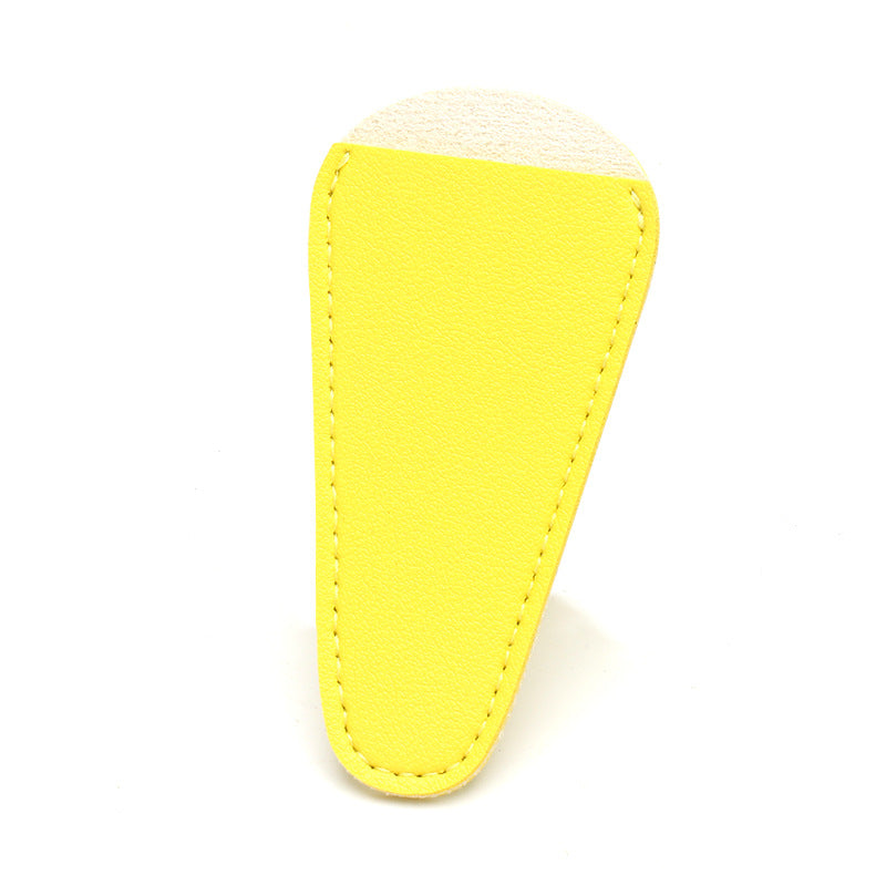 Portable Eyebrow Trimming Scissors Protective Leather Card Holder