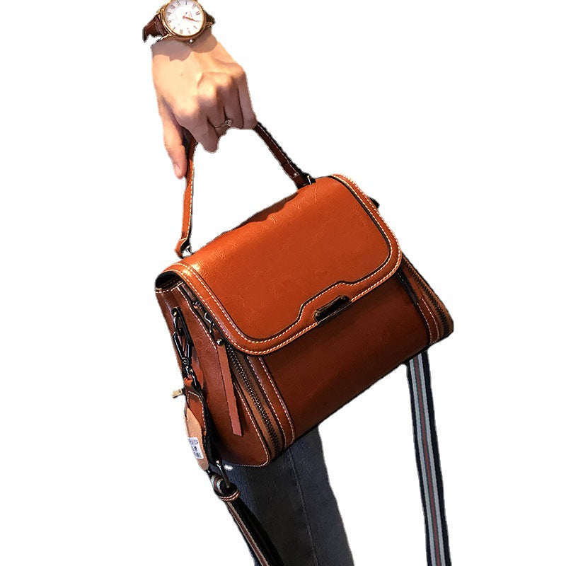 Women's Genuine Leather Commuter Summer Portable Handbags