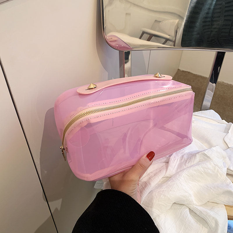 Transparent High-grade Portable Tile Wash Cosmetics Makeup Bag