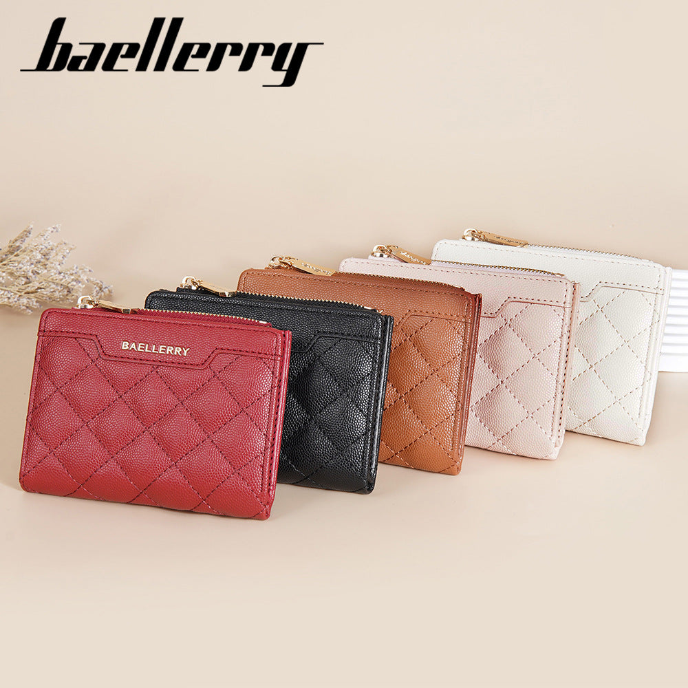 Color Short Snap Zipper Female Cartoon Ladies Wallet