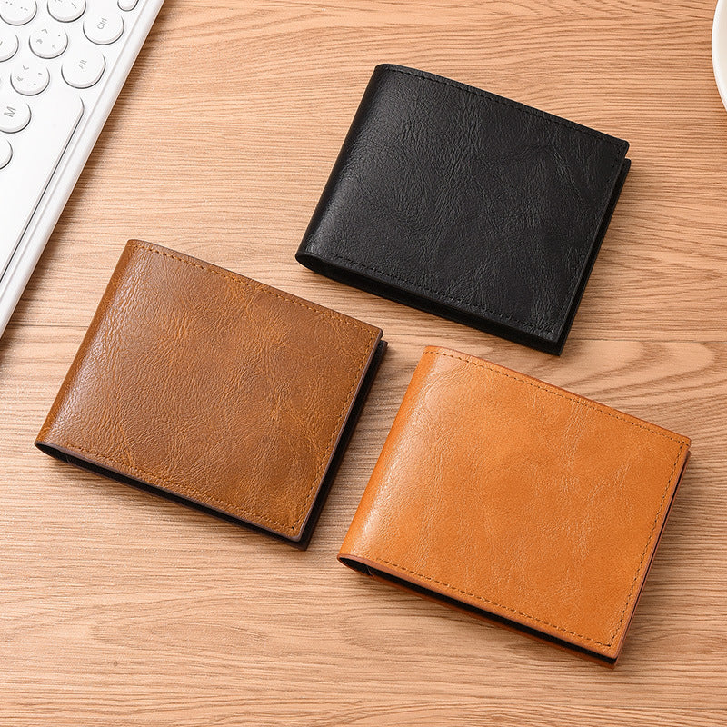 Comfortable Men's Horizontal Short Retro None Men's Wallet