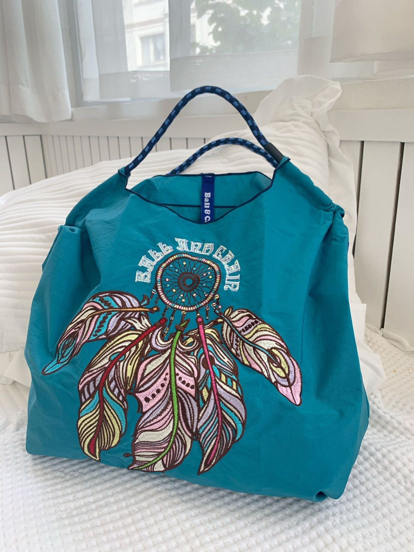 Minority Embroidered Environmental Protection Cloth Female Large Capacity Totes Handbags