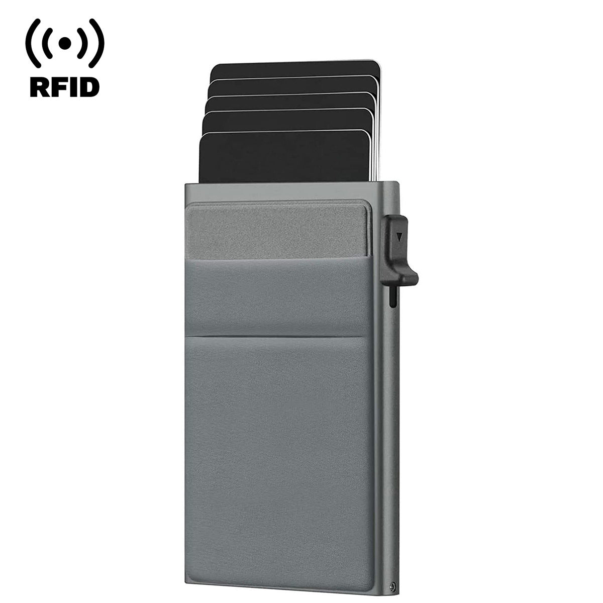 Push Metal Cartridge Swiping Aluminum Alloy Card Holder