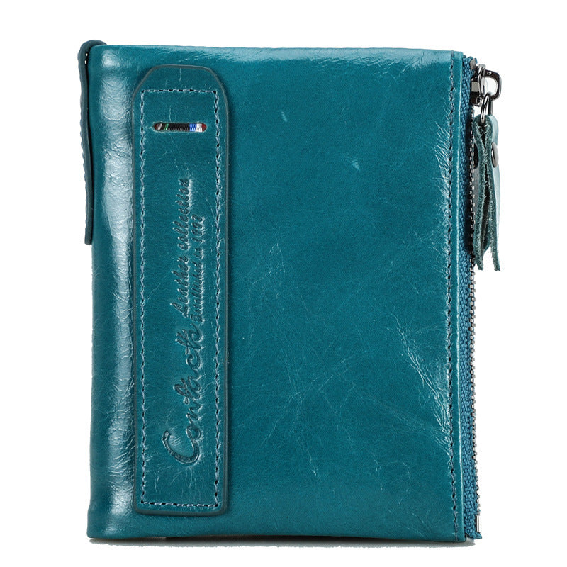 For Man Short Chic Crazy Horse Men's Wallets