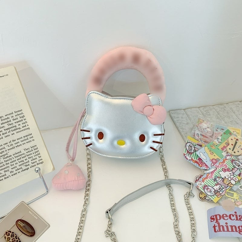 Cartoon Cute White Big Ear Dog Women's Shoulder Bag