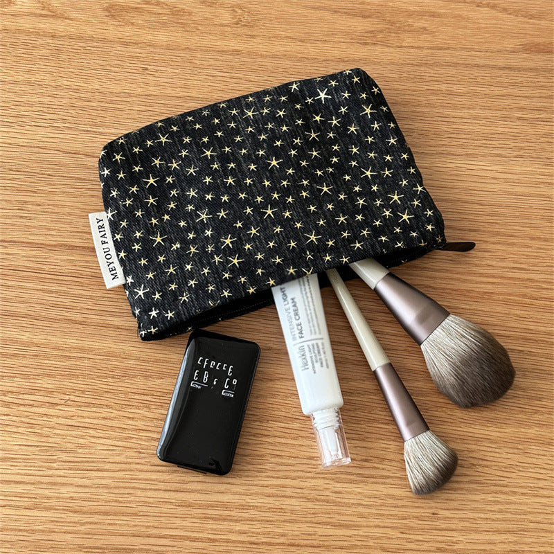 Classic Style Sweet Korean Portable Skin Care Large Makeup Bag