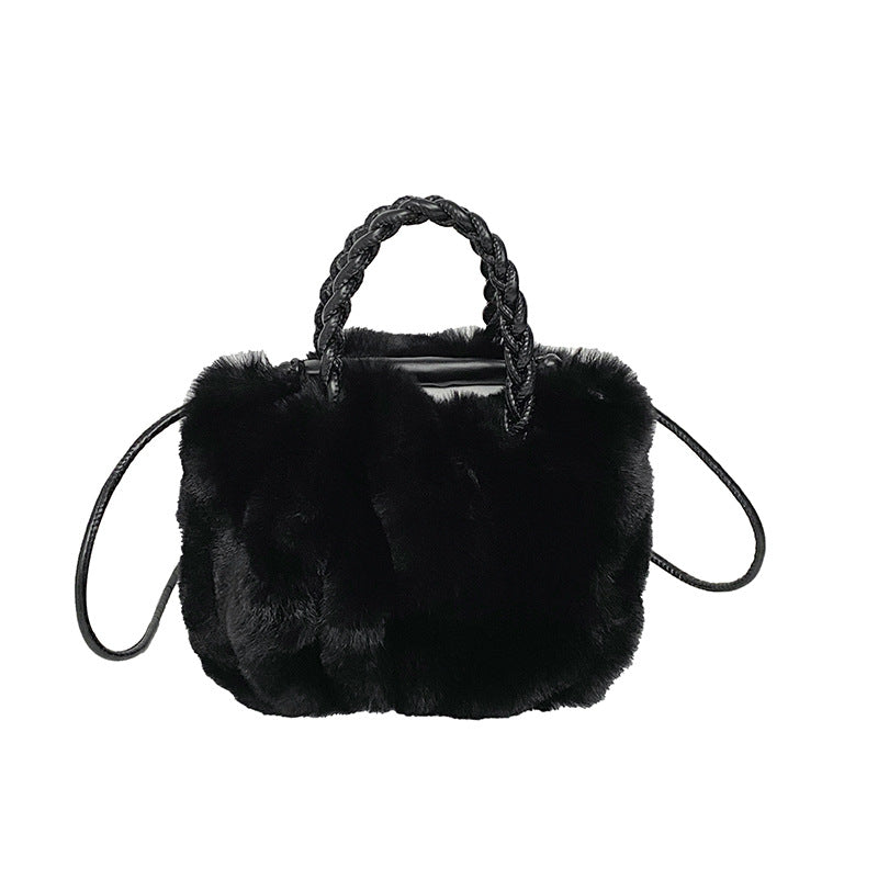Plush Fashion Portable Fur Cloud Sense Bags