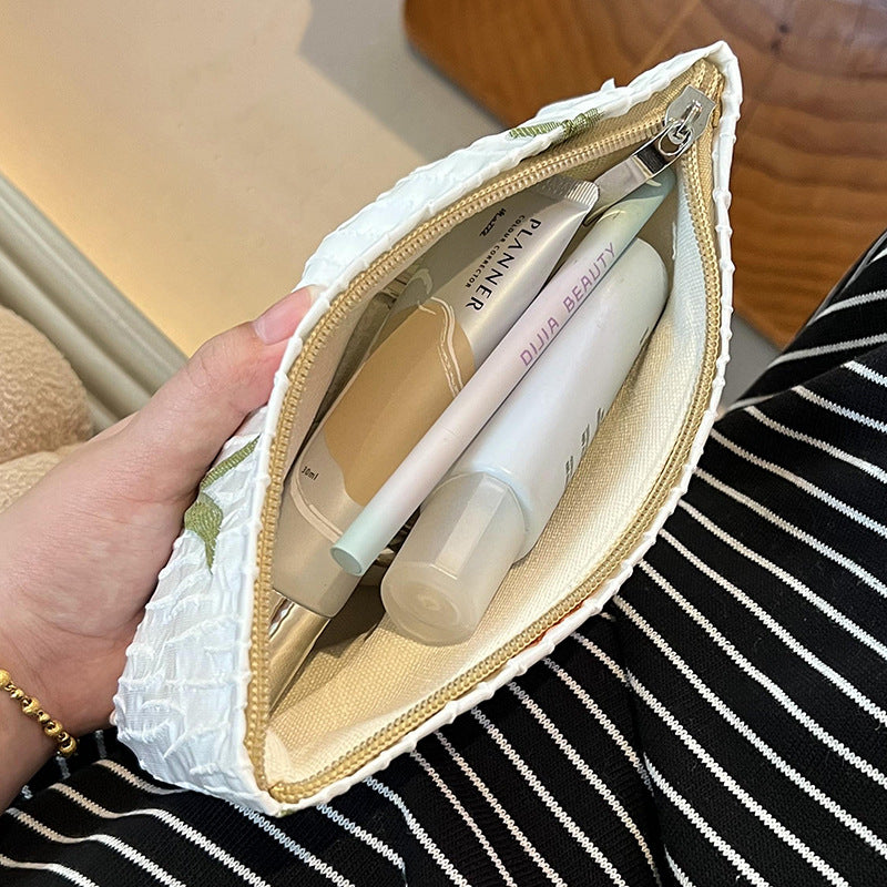 Fresh Tulip Medium Portable Skin Care Wash Cosmetic Bags