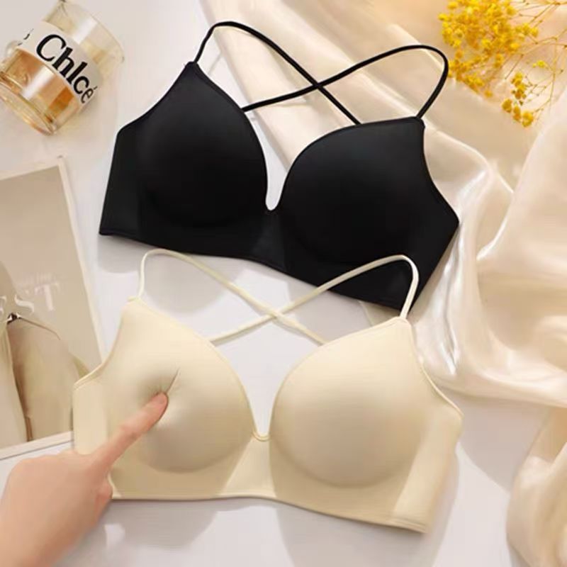 Women's Chest Push Up Big Seamless Breast Holding Beauty Back Lingerie Sets