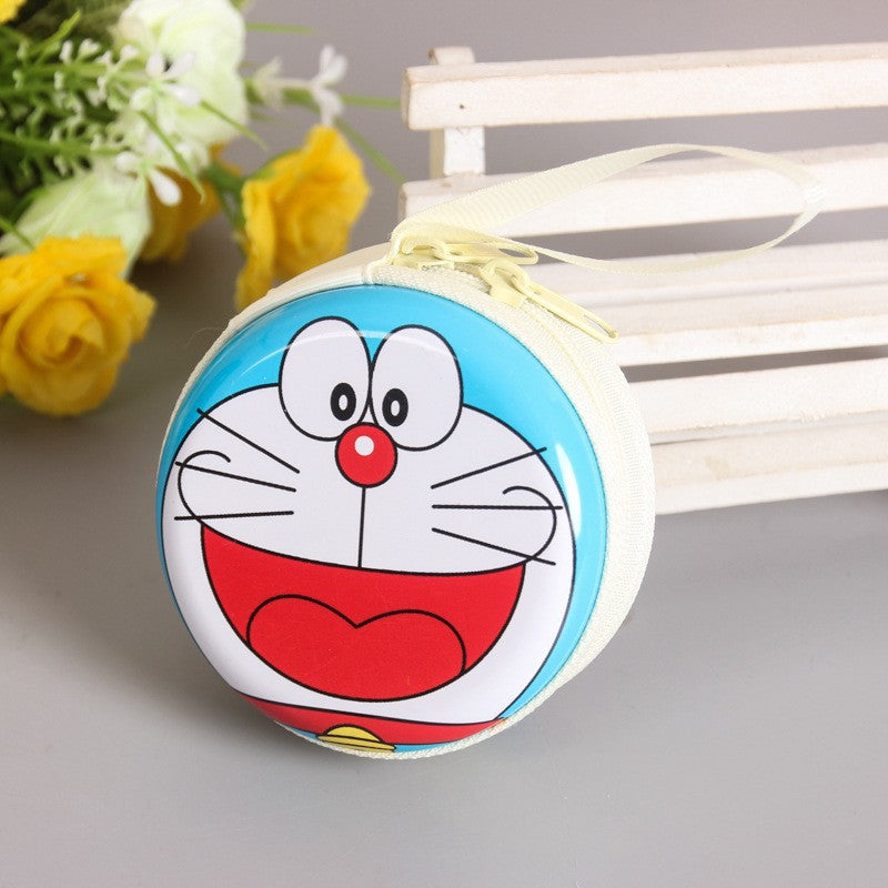 Christmas Round Zipper Cartoon Storage Earphone Coin Purses