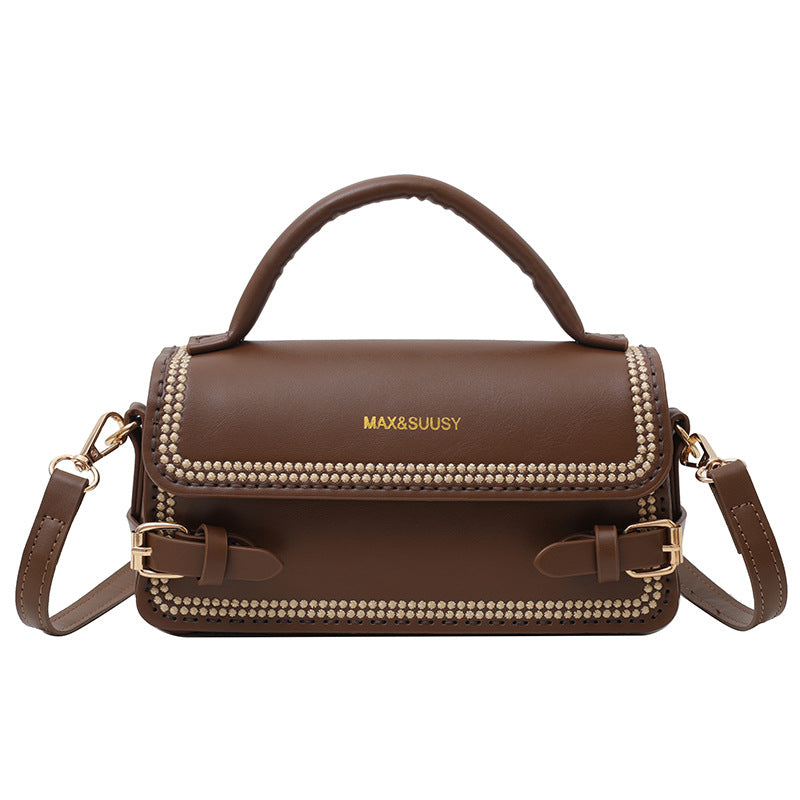 Retro Style Hand-woven Homemade Material Advanced Texture Small Square Bags