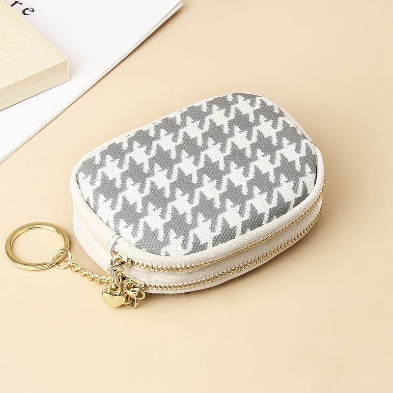 Women's Mini Double Zipper Fashion High Sense Coin Purses