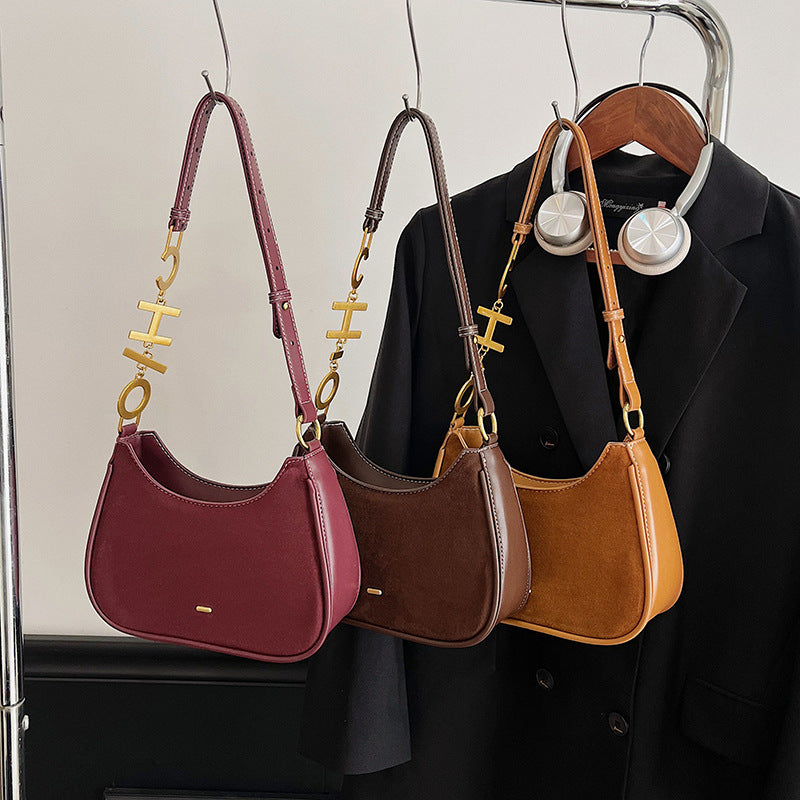 Women's Texture Frosted Chain Underarm Spring Fashion Commuter Women's Messenger Bag