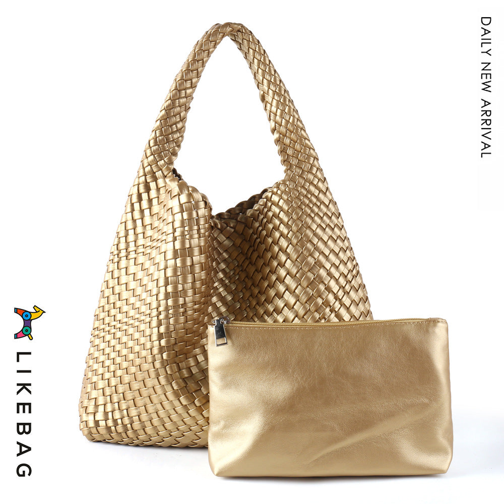 Women's Handmade Woven Fashion Trend Large Capacity Shoulder Bags