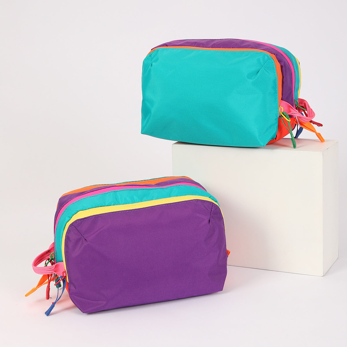 Dopamine Color Portable Large Capacity Wash Fresh Sweet Sundries Makeup Bag