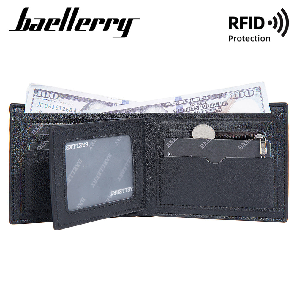 Men's Short Multiple Slots Horizontal High Sense Men's Wallets